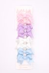 Multicolored Soft 8-Piece Ribbon Bow Clip Set