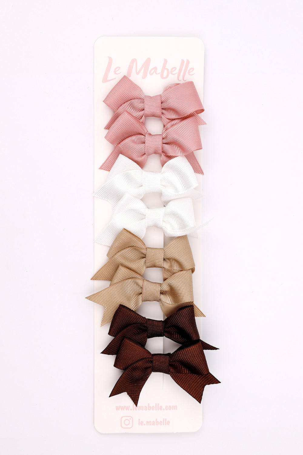 TLMB23ASGHAC009_1001_5.jpg Multicolor Earth Tones 8-Piece Ribbon Bow Clip Set