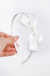 White Bow Detailed Girl's Headband
