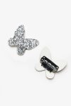 Silver Glitter Butterfly Shaped Baby Hair Clips