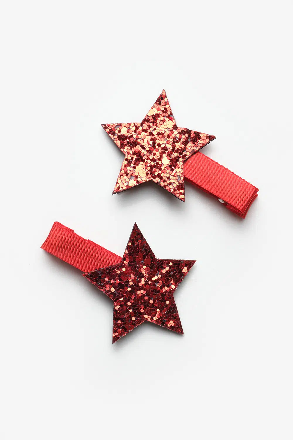 TLMB25AWGHAC021_1015_6.jpg Red Glitter Star Shaped 2-Piece Hair Clip for Girls