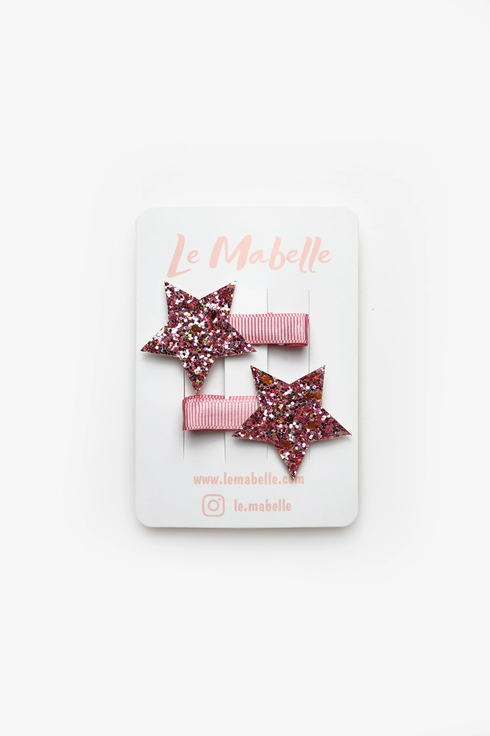 TLMB25AWGHAC021_1028_5.jpg Pink Glitter Star Shaped 2-Pack Hair Clips for Girls
