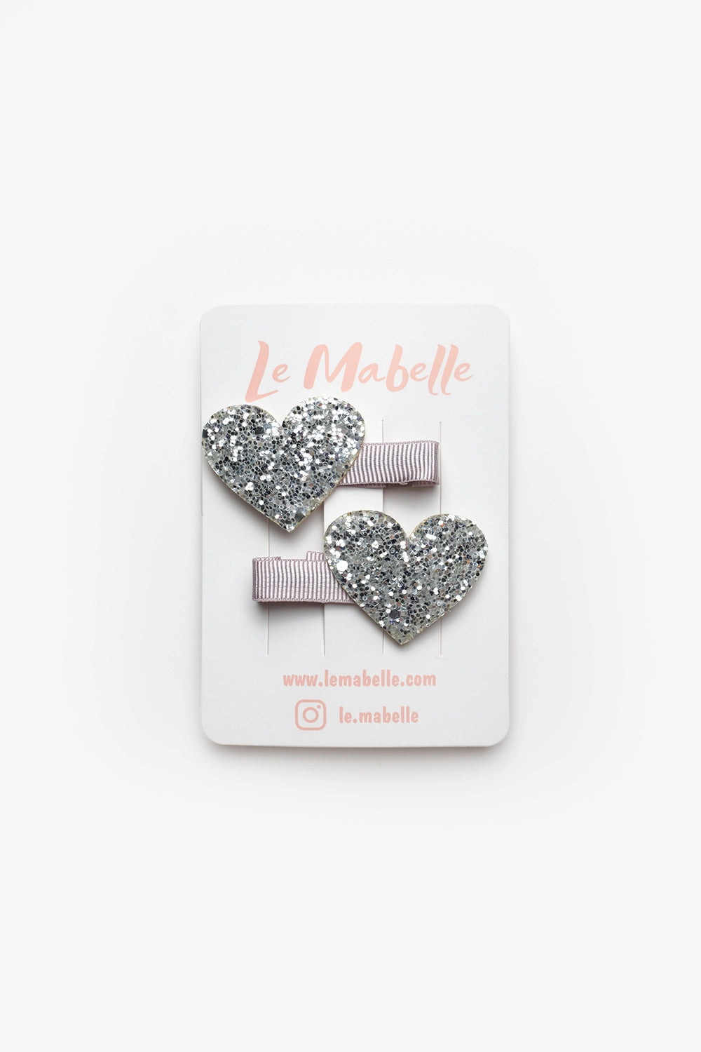 TLMB25AWGHAC022_1011_5.jpg Silver Glitter Heart Shaped Hair Clips for Girls