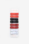 Multicolored Red Tones 8-Piece Mini Ribbon Bow Hair Clip Set for Girls