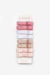 Multicolored Powder Tones 8-Piece Mini Ribbon Bow Hair Clip Set for Girls