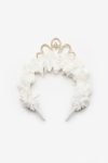 White Princess Figure Floral Girl's Crown