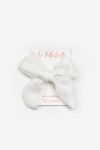 White Caroline Tulle Bow Hair Clip for Girls