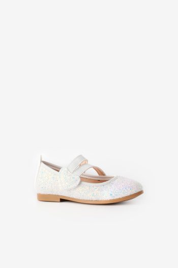 White Heart Velcro Girls' Shoes