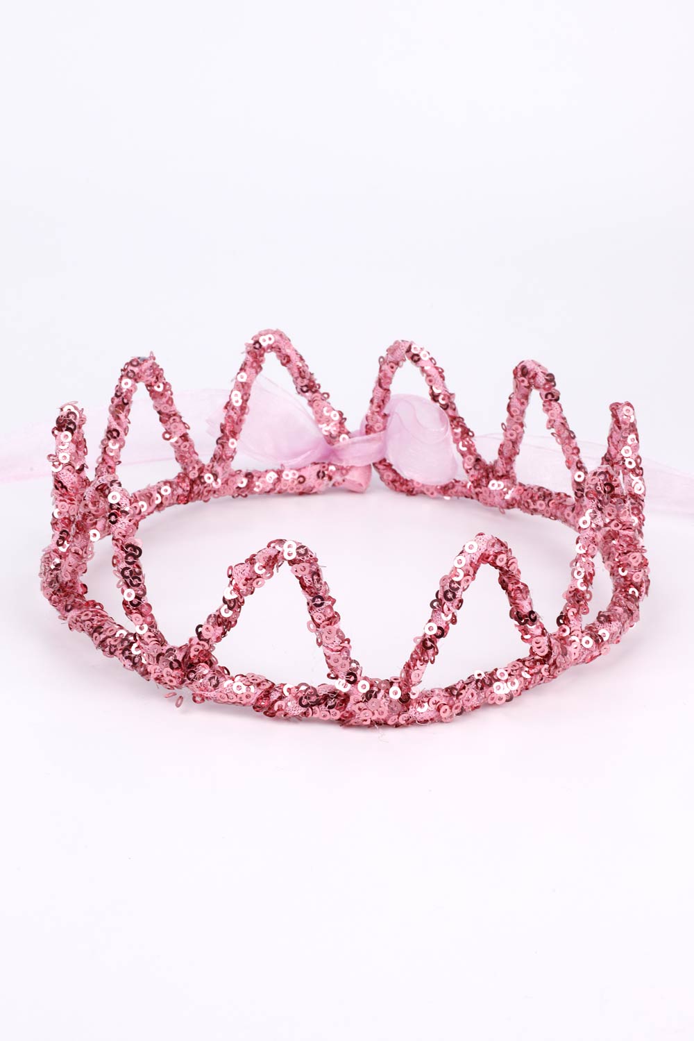 TSKD23ASGPHA001_1008_5.jpg Fuchsia Round Sequin Girl's Queen Crown