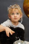 Silver Round Sequin Girl's Queen Crown