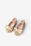 Gold Bow Glitter Girls' Shoes