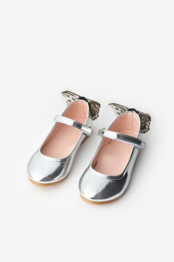 Silver Heeled Butterfly Girl's Shoes