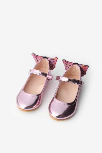 Pink Butterfly Heeled Shoes for Girls
