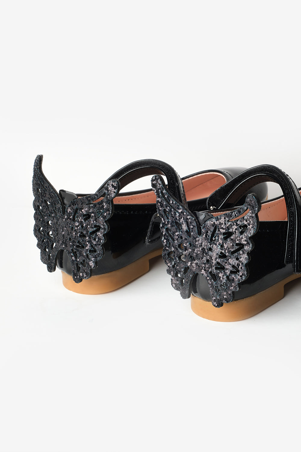 TTRC22ASGKSH003_1034_7.jpg Black Butterfly Heeled Girls' Shoes