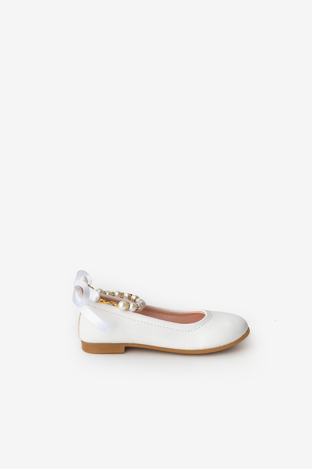 TTRC22ASGKSH004_1005_6.jpg White Pearl Heeled Bow Shoes for Girls