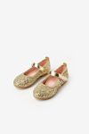 Gold Sparkly Velcro Girl's Shoes