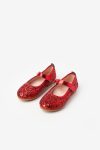 Red Glitter Velcro Shoes for Girls