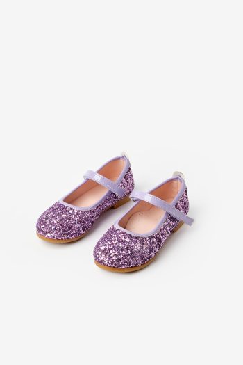 Lilac Glitter Velcro Girls' Shoes