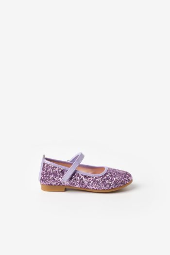 Lilac Glitter Velcro Girls' Shoes