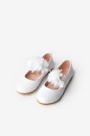 White Tulle Flower Girl Shoes
