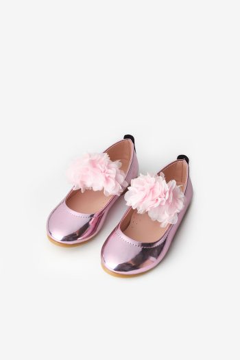 Pink Tulle Flower Girl Shoes