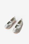 Silver Sequin Girls' Ballerina Flats