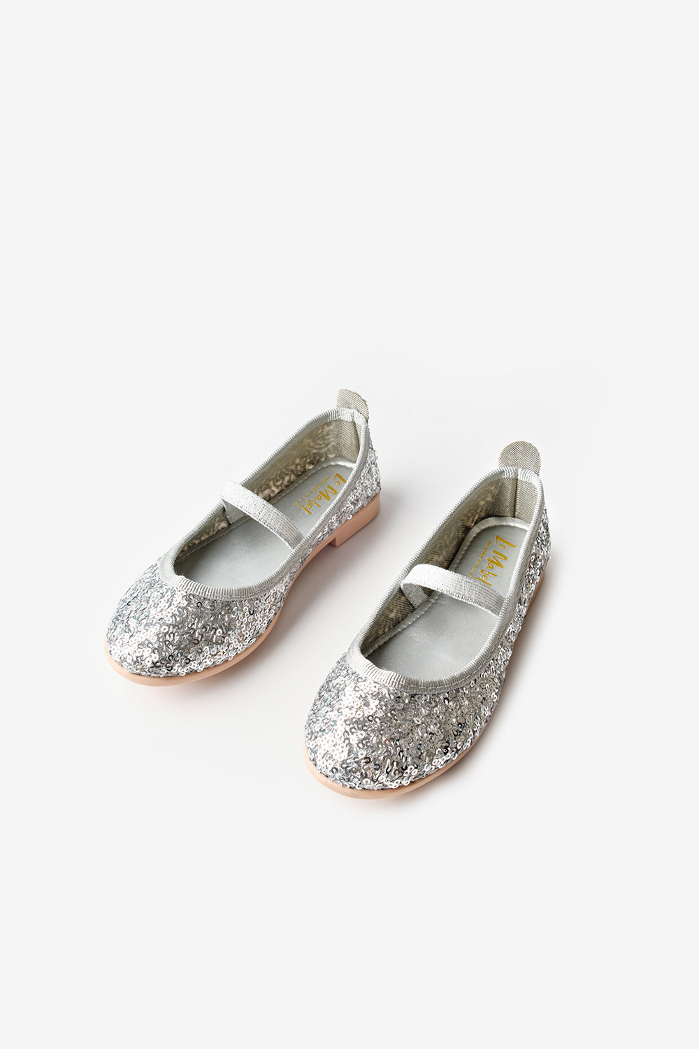 TTRC25SSGKSH002_1011_5.jpg Silver Sequin Girls' Ballerina Flats