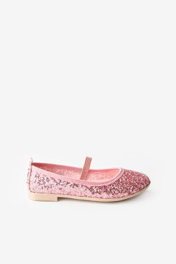 Pink Sequin Girls' Ballet Flats