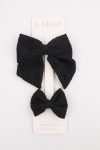 Black Bow Knot Mother-Daughter Hair Clip Set