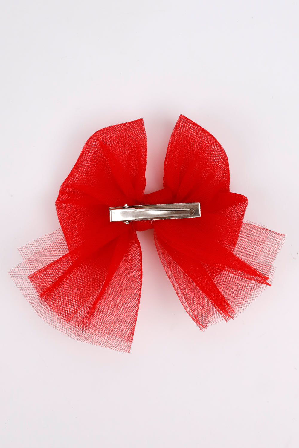 ULMB22ASGHAC006_1015_7.jpg Red Tulle Bow Hair Clip for Girls