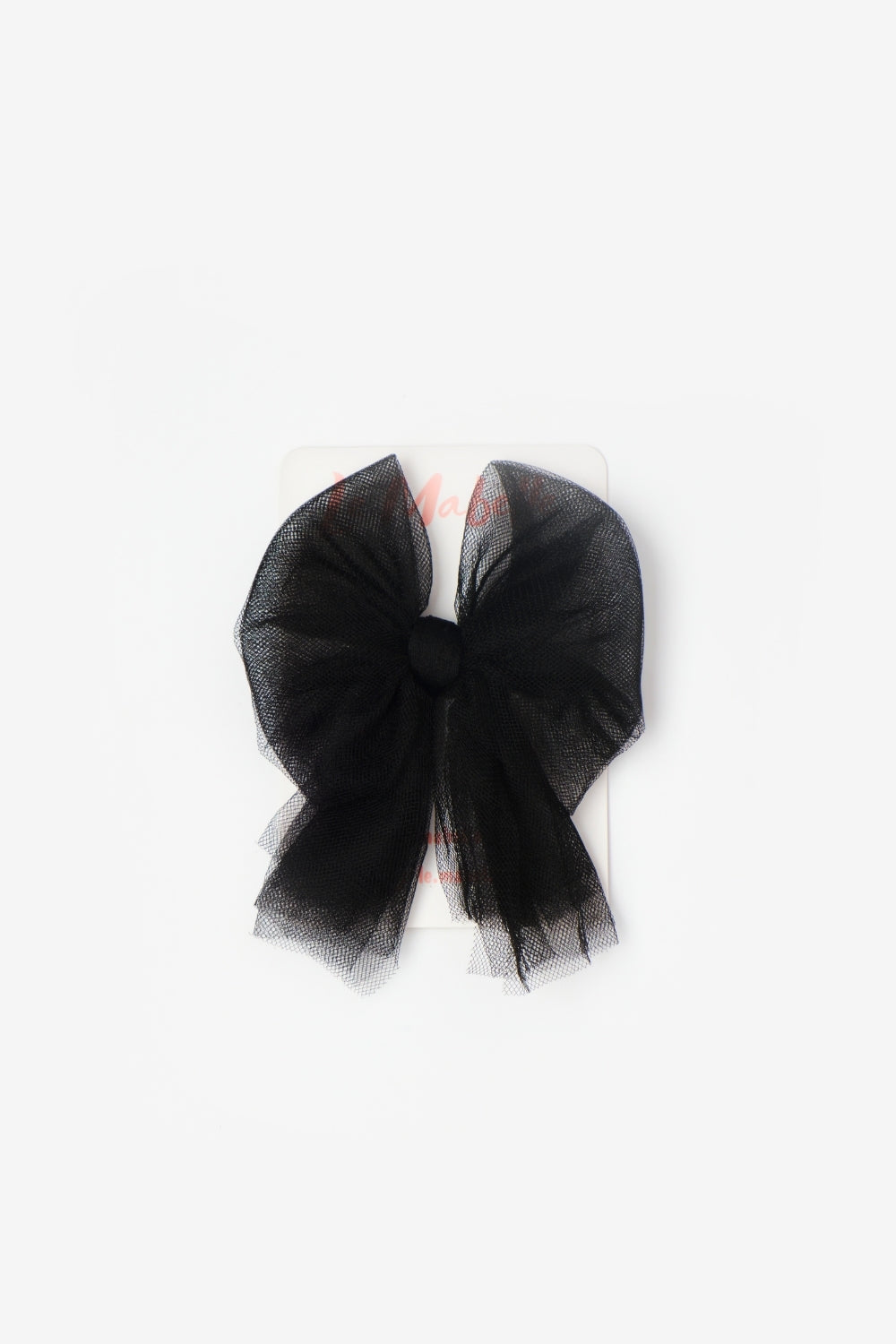 ULMB22ASGHAC006_1034_5.jpg Black Tulle Bow Hair Clip for Girls