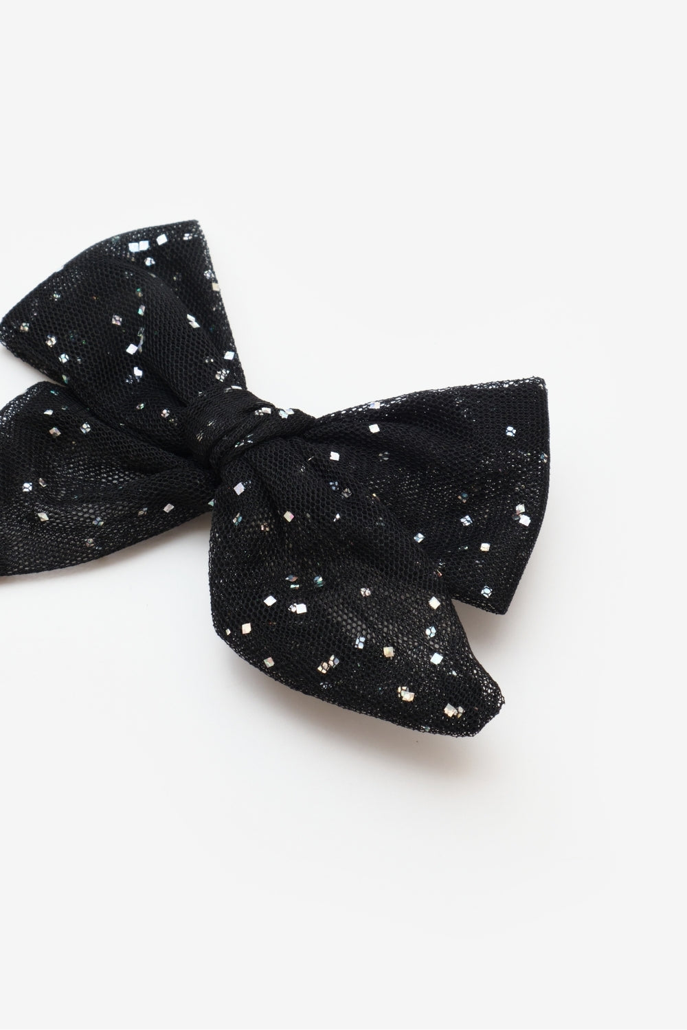 ULMB23ASGHAC023_1034_6.jpg Black Glitter Tulle Bow Hair Clip for Girls