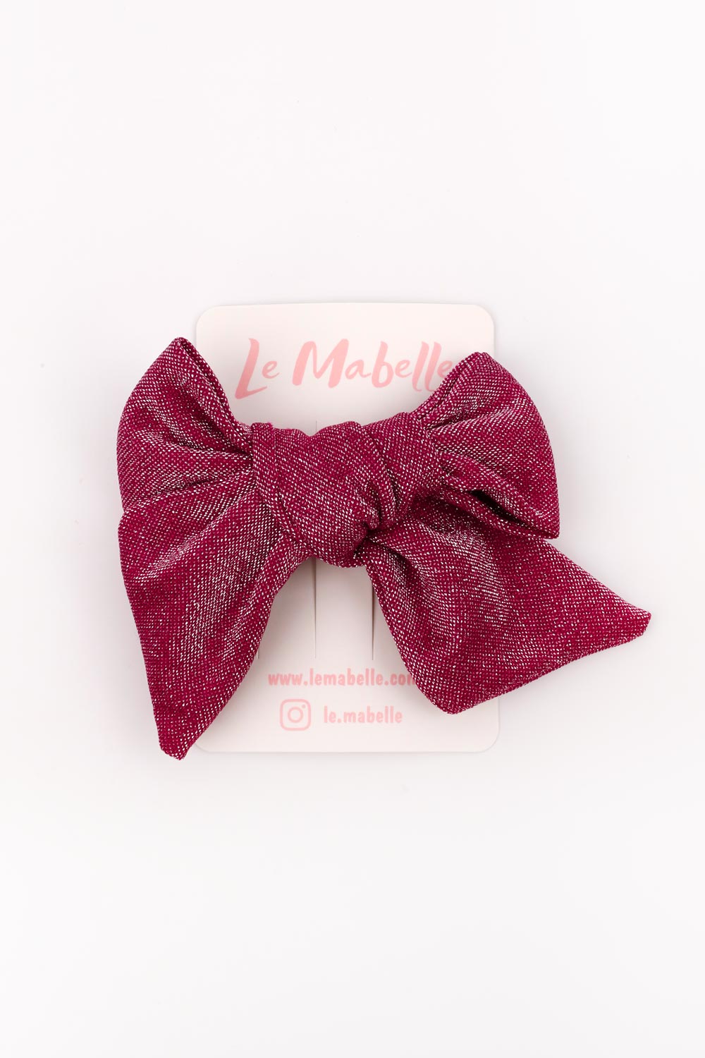 ULMB24ASGHAC004_1008_5.jpg Fuchsia Glitter Bow Hair Clip for Girls