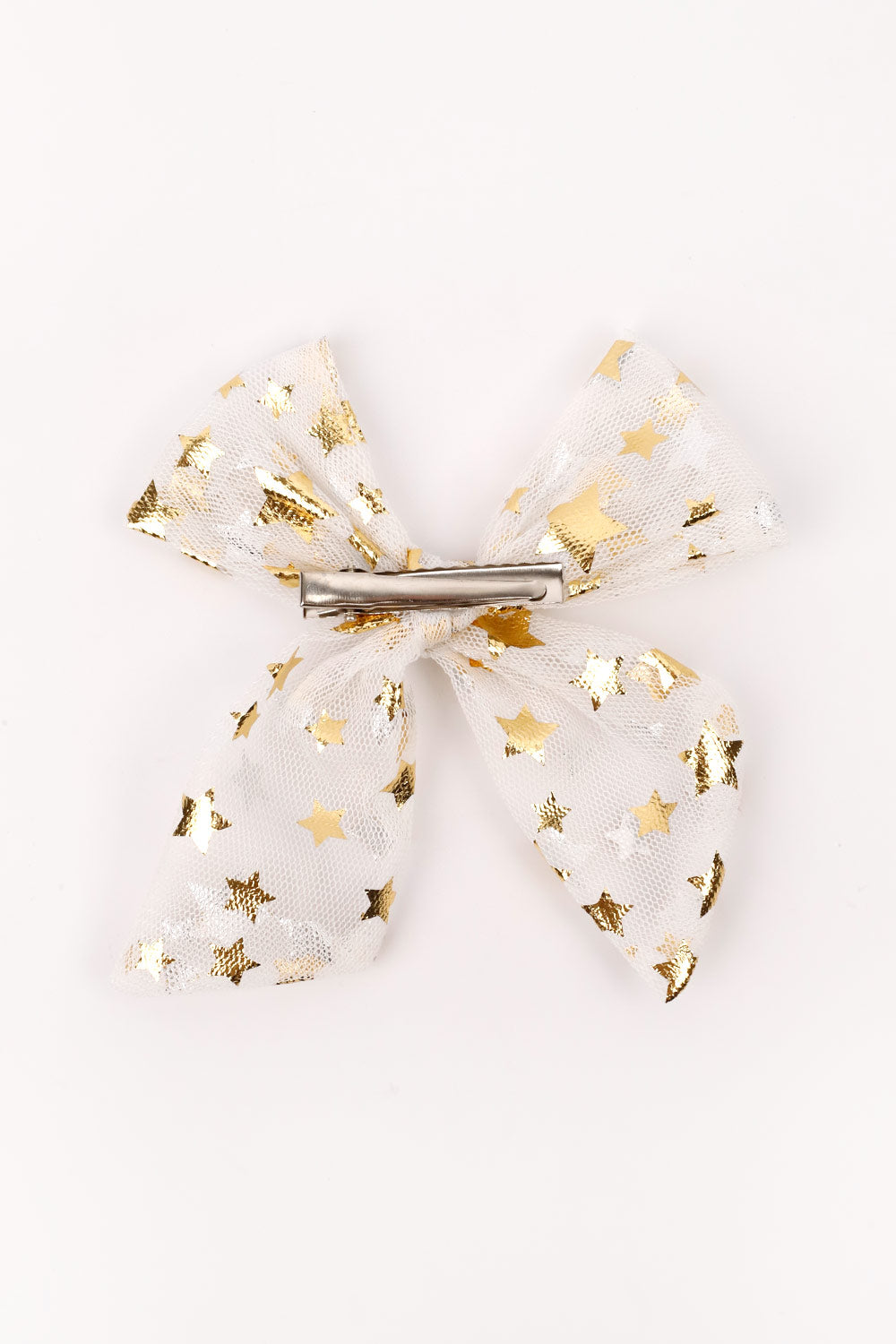 ULMB24ASGHAC006_1007_6.jpg Ivory Star Printed Tulle Hair Clip for Girls