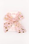 Pink Star Print Tulle Hair Clip for Girls