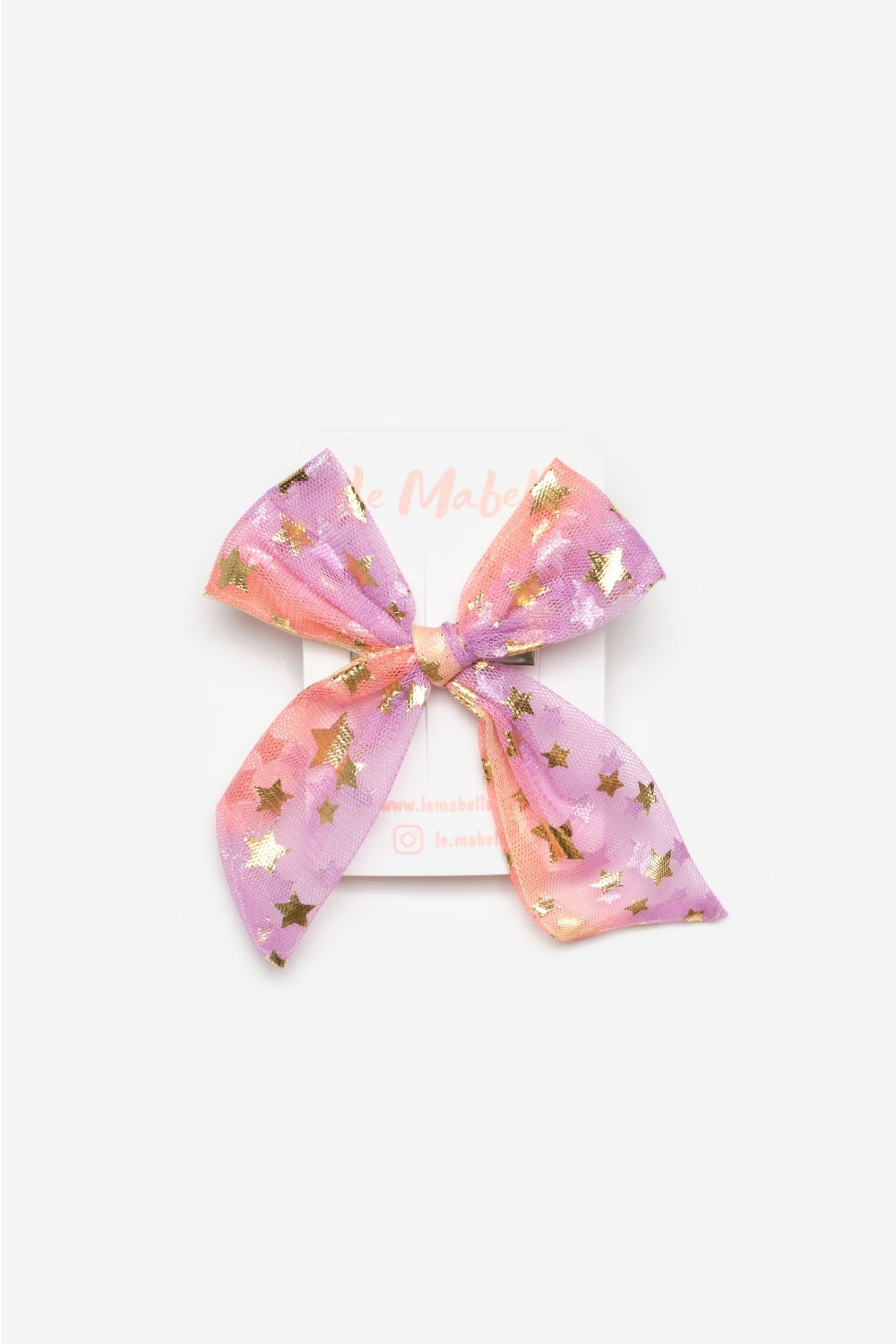 ULMB24ASGHAC006_1033_5_39a72fc4-181e-49aa-a373-9a0093cd4b63.jpg Yellow Star Print Tulle Hair Clip for Girls