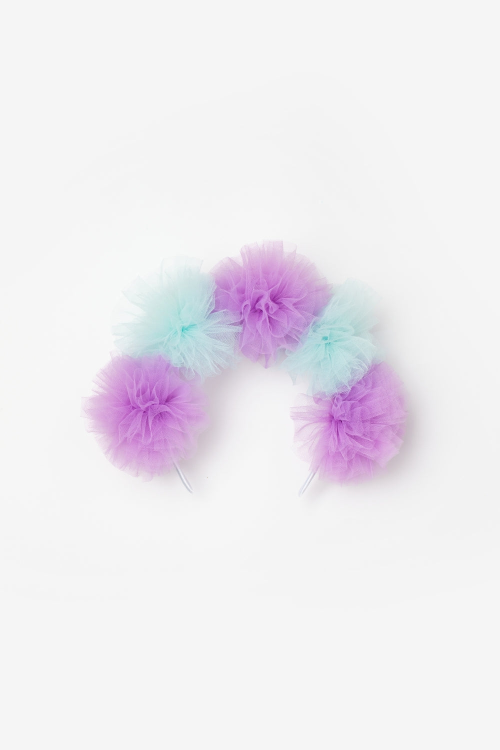 ULMB24ASGHAC007_1021_5.jpg Lilac Shades 5-Piece Tulle Pom-Pom Headband for Girls