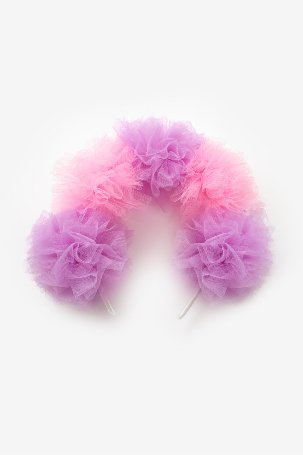 ULMB24ASGHAC007_1028_5.jpg Pink Lilac 5-Piece Tulle Pom-Pom Headband for Girls