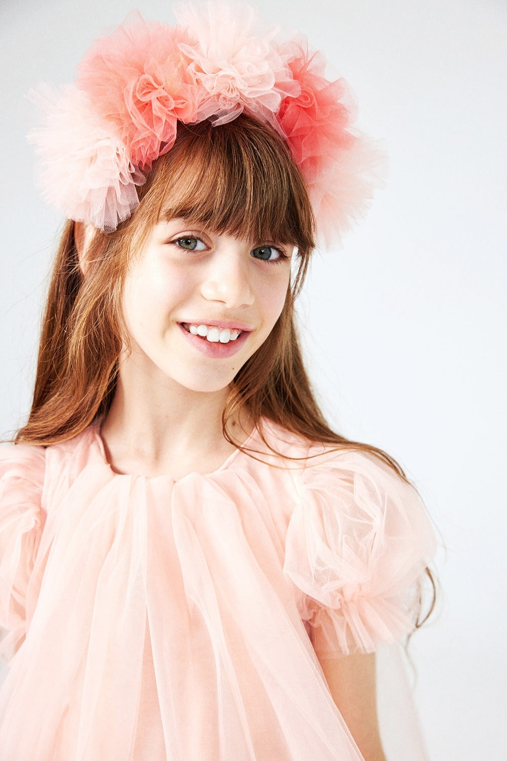 ULMB24ASGHAC007_1030_2.jpg Powder Pink 5-Piece Tulle Pom Pom Headband Set for Girls