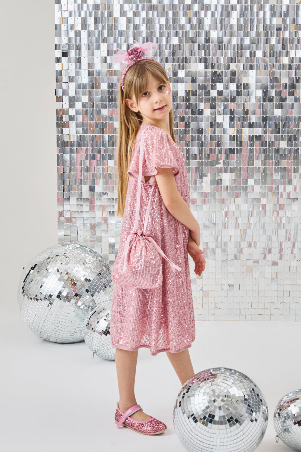 ULMB24SSGDRE003_1028_3.jpg Pink Sequin Dress for Girls - Siri