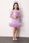 Lilac Sequin Tulle Hem Dress for Girls - Balenca