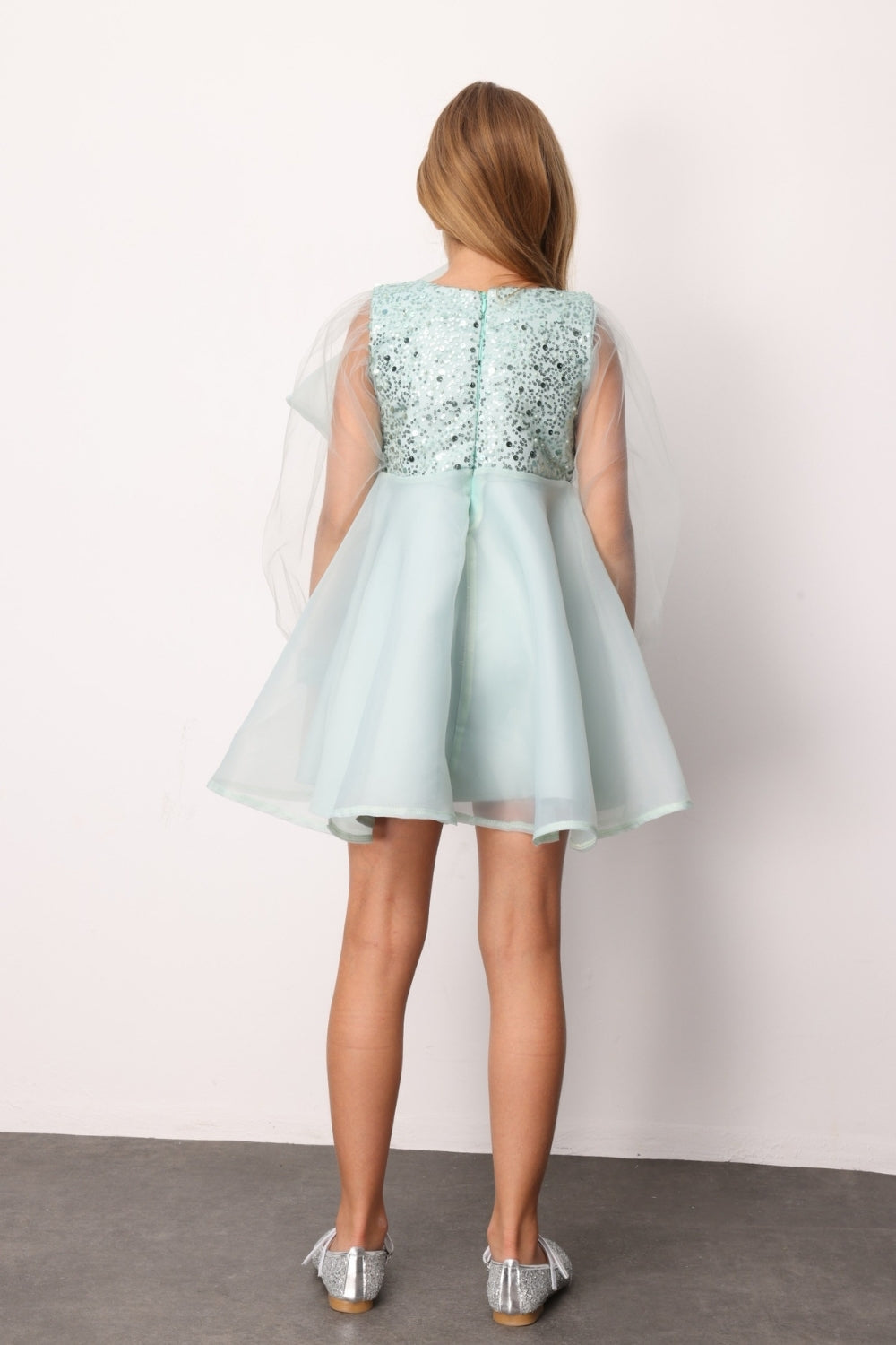 ULMB25AWGDRE016_1024_4.jpg Mint Bow Detail Sequin Dress for Girls - Wendy