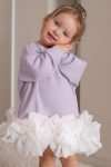 Lilac Ruffled Hem Girl's Dress - Alix
