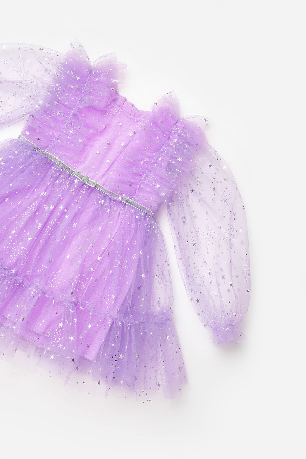 ULMB25AWGDRE023_1021_7.jpg Lilac Ruffled Shoulder Star Dress for Girls - Stella