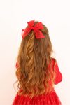 Red Glitter Star Tulle Hair Clip for Girls