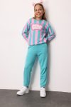 Mint Ciao Printed Striped Girls' Tracksuit - Phoebe