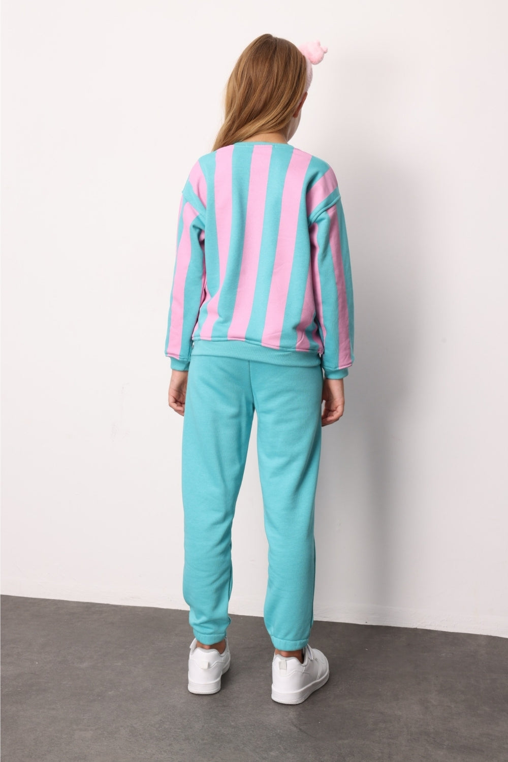 ULMB25AWGTRC004_1024_4.jpg Mint Ciao Printed Striped Girls' Tracksuit - Phoebe