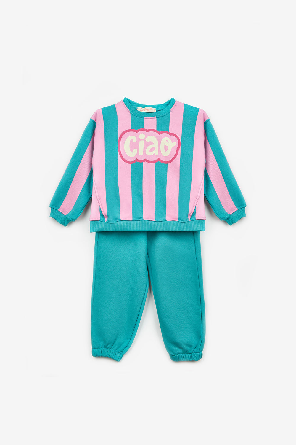 ULMB25AWGTRC004_1024_5.jpg Mint Ciao Printed Striped Girls' Tracksuit - Phoebe