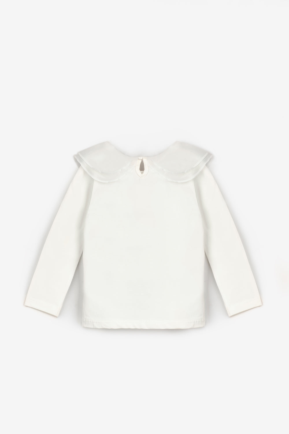 ULMB25AWGTSH003_1007_6.jpg Ivory Organza Collar Girls T-Shirt