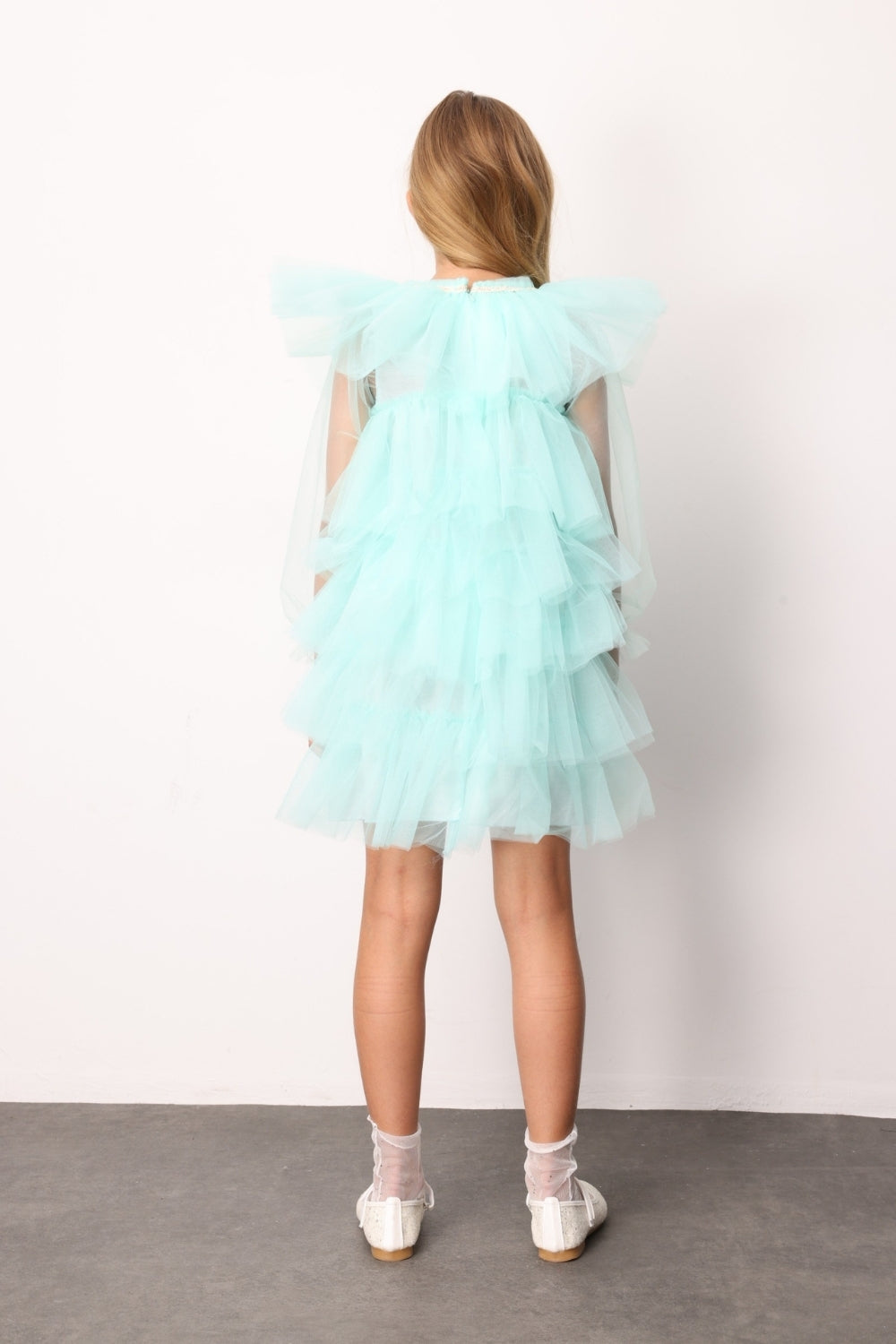 ULMB25SSGDRE007_1024_4_cec28206-58d0-49da-8b44-70be099c77c7.jpg Mint Layered Tulle Dress for Girls - Laura